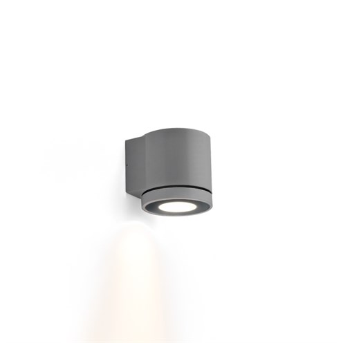 Wever & Ducré+TUBE WALL 1.0 LED 10W 635lm 3000K CRI>90 36°, hämardatav phase-cut, IP65, välisvalgusti, hall